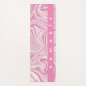 ナマステピンクマーブル旋回パターン ヨガマット (正面)
