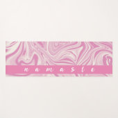 ナマステピンクマーブル旋回パターン ヨガマット (正面(横))