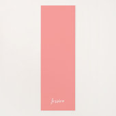 ナマステピンク花びらロータスフラワーパーソナライズされた ヨガマット (裏面)