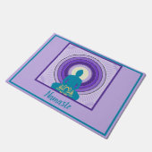 ナマステブッダ瞑想ヨガスピリチュアルウェルカム ドアマット (アングル)