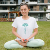 ナマステブラックロータスフラワースクモダンリプト Tシャツ