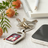 ナマステプレデター金属キーチェーン キーホルダー (側面)