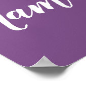 ナマステホワイトロータス&パープルヨガ ポスター (角)