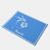 ナマステホワエレガントイトハチドリウェルカム ドアマット (アングル)