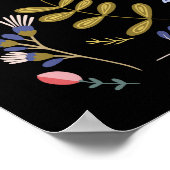 ナマステホームトゥデイフォークアートフローラ ポスター (角)