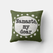 ナマステマイ親愛グリーン装飾用クッション クッション (裏面)