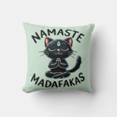 「ナマステマダファカス」のおもしろい猫好き クッション (正面)