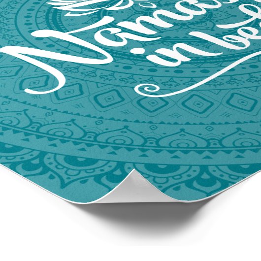 ナマステマンダラおもしろい引用文カスタマイズ可能ポスター ポスター (角)