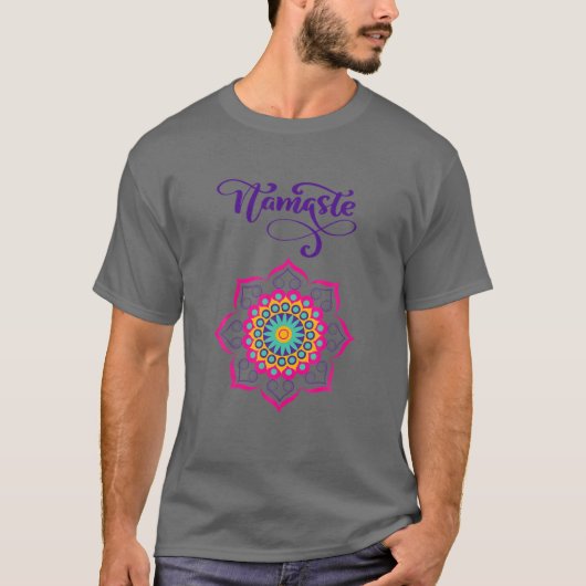 ナマステマンダラボホデザイン Tシャツ (正面)
