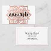 ナマステマンダラヨガモダンインストラクター 名刺 (正面/裏面)