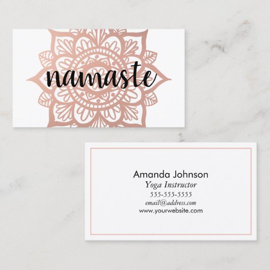 ナマステマンダラヨガモダンインストラクター 名刺 (正面/裏面)