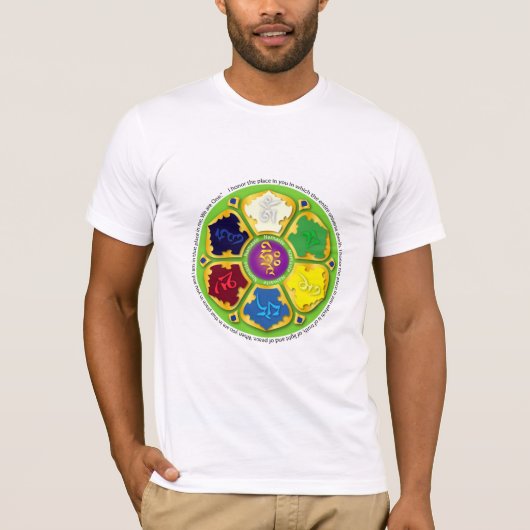 ナマステマンダラ – 緑 Tシャツ (正面)