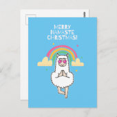 ナマステメリークリスマスアクア ポストカード (正面/裏面)