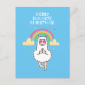 ナマステメリークリスマスアクア ポストカード (正面)