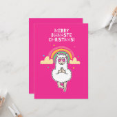 ナマステメリークリスマス カード (正面/裏面インサイチュ)