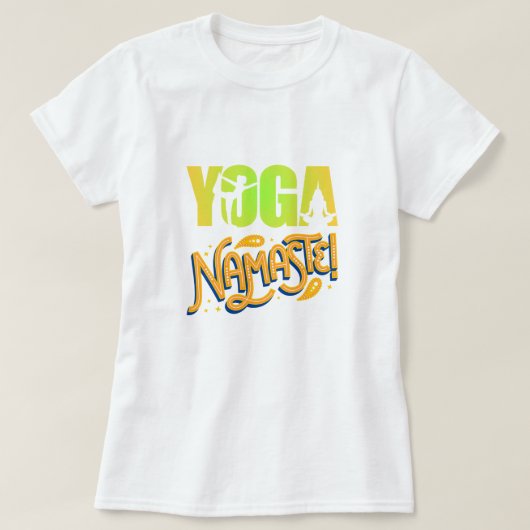 ナマステモダンスピリチュアル瞑想ヨガTシャツ Tシャツ (デザイン正面)