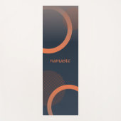 ナマステモダン抽象芸術幾何学的ブルー瞑想 ヨガマット (正面)