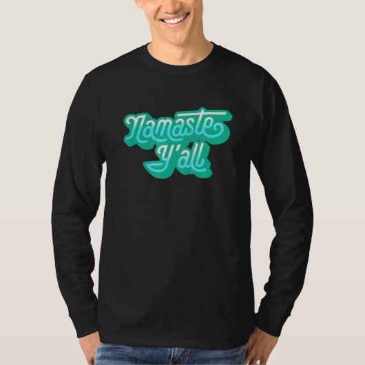 ナマステヤルタイポグラフィサザンヨガ80年代5 Tシャツ (正面)