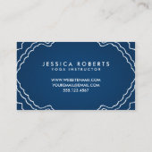 ナマステヨガインストラクターネイビーブルーシンプルル 名刺 (裏面)