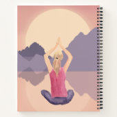 ナマステヨガウォーターカラーサンライズパープルジャーナル ノートブック (裏面)