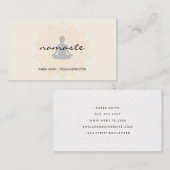 ナマステヨガトライバルパタンとハスの位置 名刺 (正面/裏面)