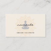 ナマステヨガトライバルパタンとハスの位置 名刺 (正面)