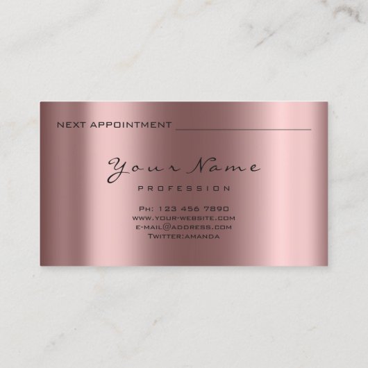 ナマステヨガハンドバラ金ゴールドロゴアポイントメントカード 予約カード (裏面)