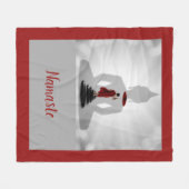 ナマステヨガブッダモンクスピリチュアル形而上学的 フリースブランケット (正面(横))