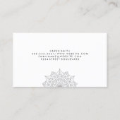 ナマステヨガポーズトライバルフローラルパターン 名刺 (裏面)