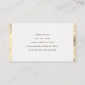 ナマステヨガロータスポジション金ゴールドトリムグランジ 名刺 (裏面)