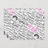 ナマステヨガ位置アサナはサンスクリット語の名前をポーズ ポストカード (正面/裏面)