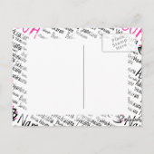 ナマステヨガ位置アサナはサンスクリット語の名前をポーズ ポストカード (裏面)