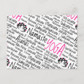 ナマステヨガ位置アサナはサンスクリット語の名前をポーズ ポストカード (正面)