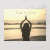 ナマステヨガ女性の挙手ありがとうポストカード ポストカード (正面)