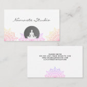 ナマステヨガ座りポーズ 名刺 (正面/裏面)