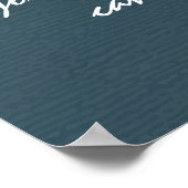 ナマステヨガ瞑想引用文ブルー金ゴールド禅サイン ポスター (角)