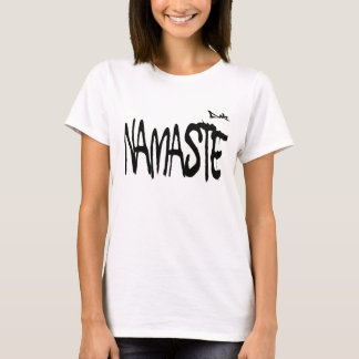 ナマステライフバック付きヨガシャツプリント Tシャツ
