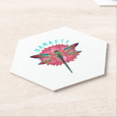 ナマステロータスドラゴンフライヨガ ペーパーコースター (アングル)