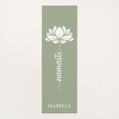 ナマステロータスフラワーグモダンリーン名前をカスタムする ヨガマット (裏面)