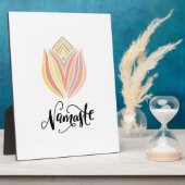 ナマステロータスフラワーテーブルトップ フォトプラーク (側面)