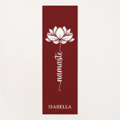 ナマステロータスフラワーバーモダンガンディ名前をカスタムする ヨガマット (正面)