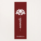 ナマステロータスフラワーバーモダンガンディ名前をカスタムする ヨガマット (裏面)