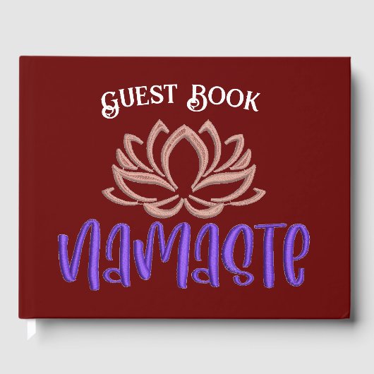 ナマステロータスフラワー禅ヨガブルゴーニュのパーソナライズ ゲストブック (正面)