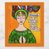 ナマステワインラベル、ヨガラベル、ナマステラベル ワインラベル (シングルラベル)