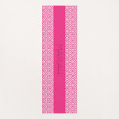 ナマステ円（マゼンタ色）、名前をカスタムする ヨガマット (正面)