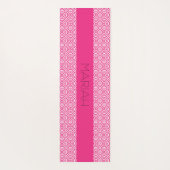 ナマステ円（マゼンタ色）、名前をカスタムする ヨガマット (裏面)