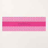 ナマステ円（マゼンタ色）、名前をカスタムする ヨガマット (正面(横))