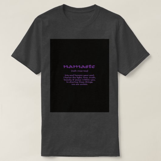 ナマステ図 Tシャツ (デザイン正面)