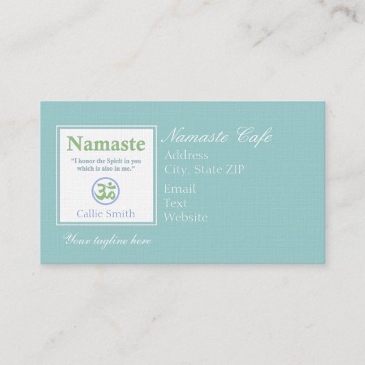 ナマステ変換 予約カード (正面)