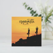 ナマステ女性モダンスピリチュアル瞑想ヨガ カード (スタンド正面)